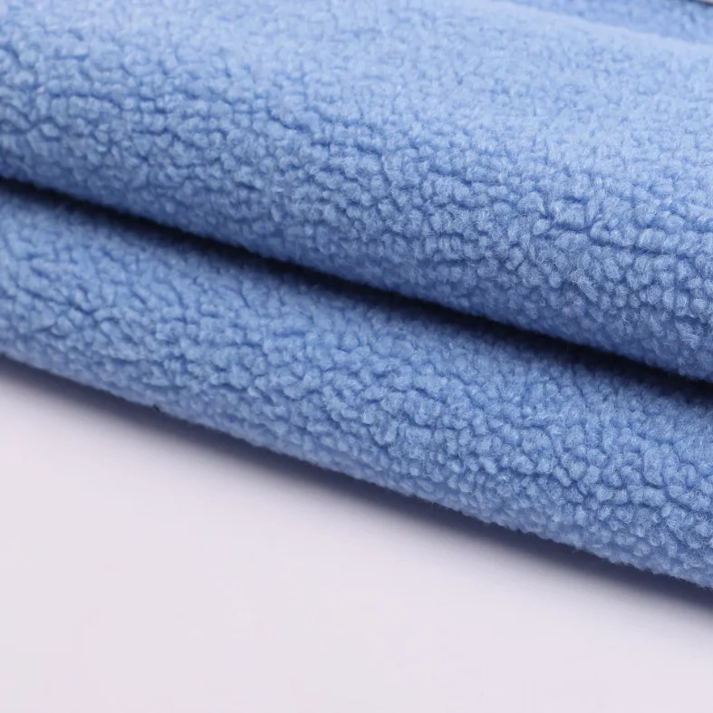100% polyester sherpa fleece fabric teddy accept softshell polar fleece fabric for jacket