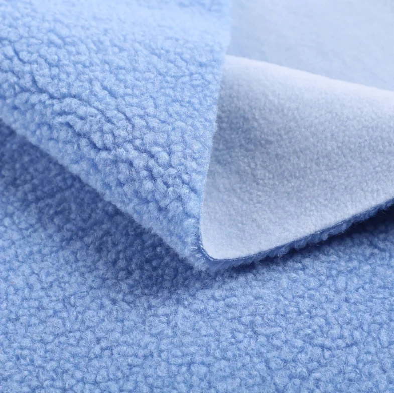 100% polyester sherpa fleece fabric teddy accept softshell polar fleece fabric for jacket
