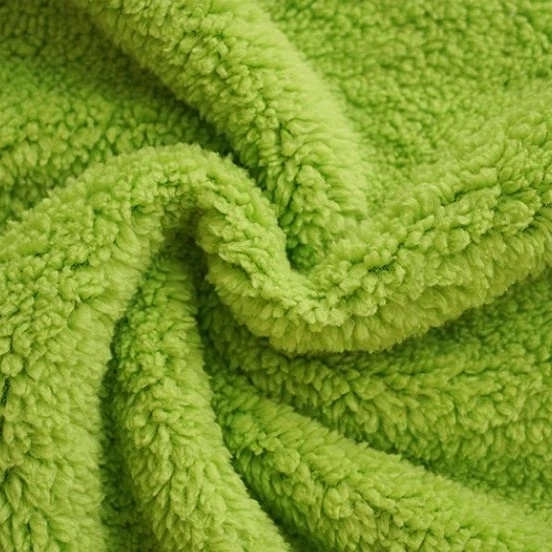 100% polyester sherpa fleece fabric polar fleece fabric 400gsm for garment shaoxing supplier sj#