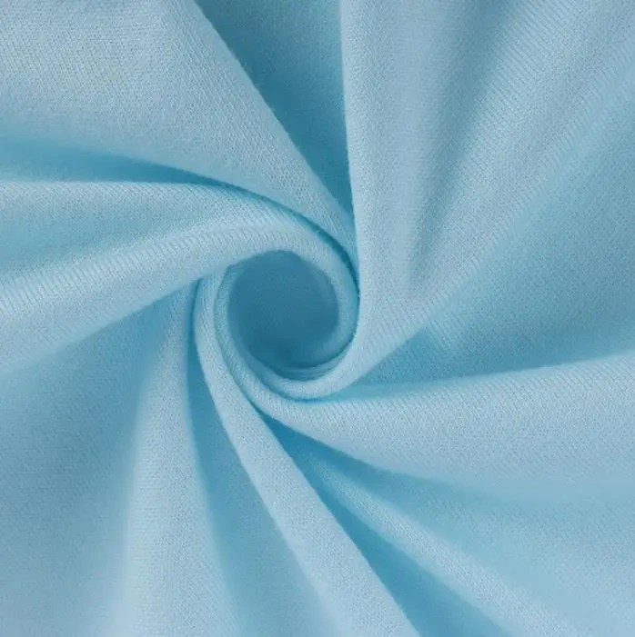 stretch high quality knitted jersey fabric 100% cotton spandex for t-shirt jersey fabric suppliers