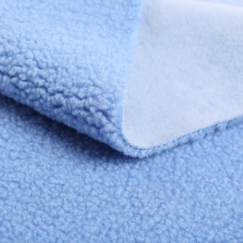 100% polyester sherpa fleece fabric teddy accept softshell polar fleece fabric for jacket