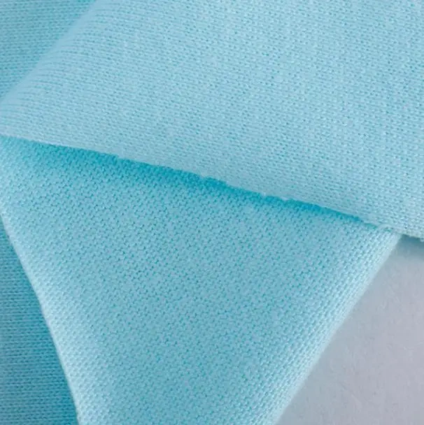 spandex plain knitted 100% cotton  jersey fabric for lining pillows jersey fabric keqiao suppliers