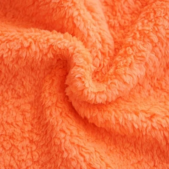 100% polyester sherpa fleece fabric polar fleece fabric 400gsm for garment shaoxing supplier sj#