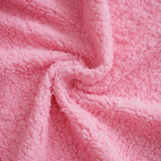 100% polyester sherpa fleece fabric polar fleece fabric 400gsm for garment shaoxing supplier sj#