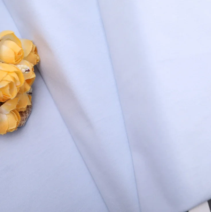 soft high quality eco friendly 95% Cotton 5% Spandex Single Jersey Fabric For T shirt