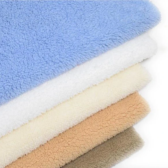 Good quality cheap shu velveteen stock sherpa fabric 100% polyester fabric fur fabric manufacturer