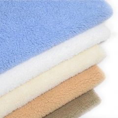Good quality cheap shu velveteen stock sherpa fabric 100% polyester fabric fur fabric manufacturer