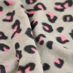 Cheap 100% polyester leopard print  Polar Fleece Fabric elastic fabric for children sj#