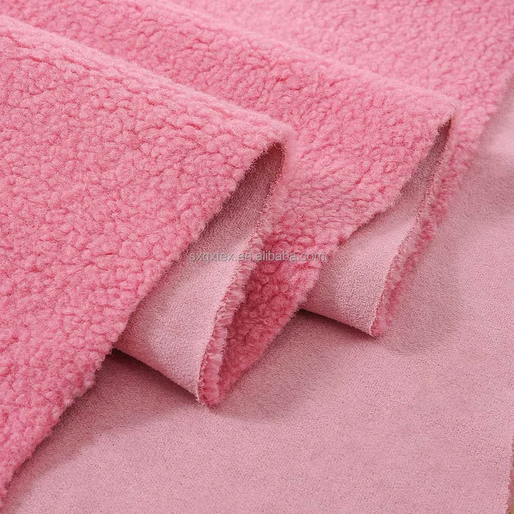 Customized Sherpa Fabric  Flannel For Christmas Gift Bonded Fabric