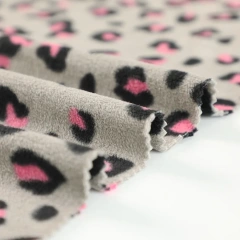 cheap leopard print polar fleece fabric anti pilling  keqiao suppliers sj#