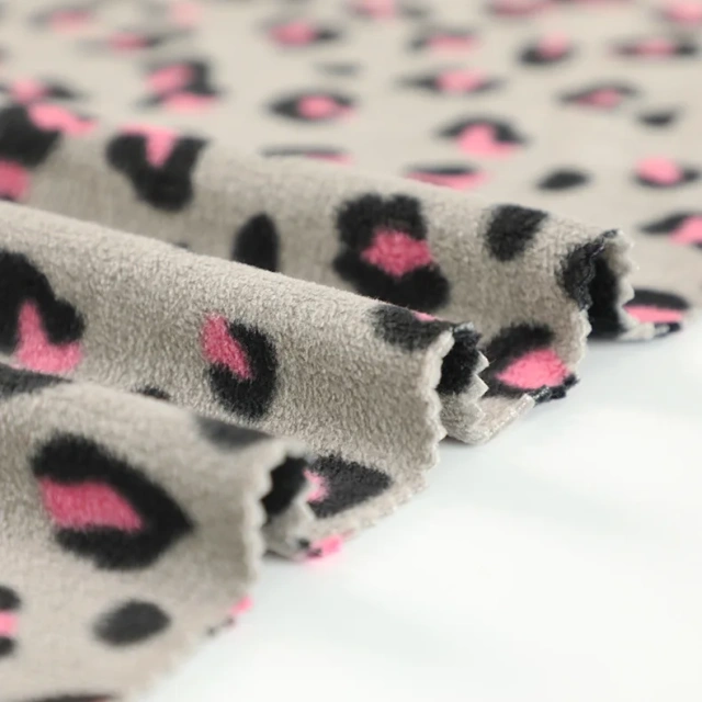 cheap leopard print polar fleece fabric anti pilling  keqiao suppliers sj#