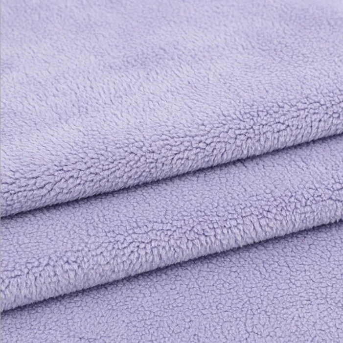 High quality sherpa fleece fabric brushed double sides 100% polyester polar fleece fabric manufacturer