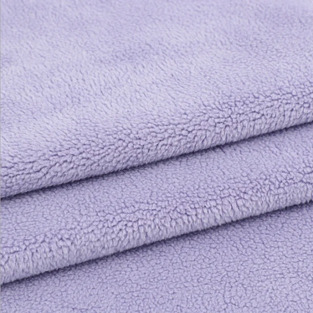 High quality sherpa fleece fabric brushed double sides 100% polyester polar fleece fabric manufacturer