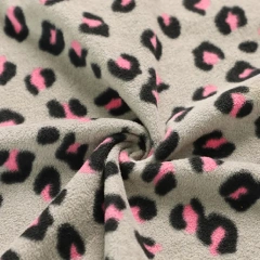 Cheap 100% polyester leopard print  Polar Fleece Fabric elastic fabric for children sj#