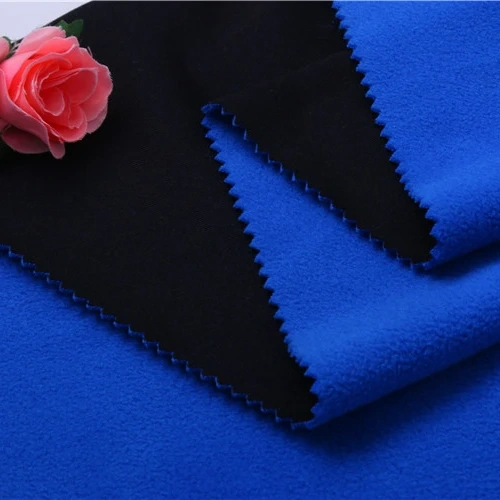 high quality solid polar fleece bonded sherpa fleece fabric zhejiang suppliers
