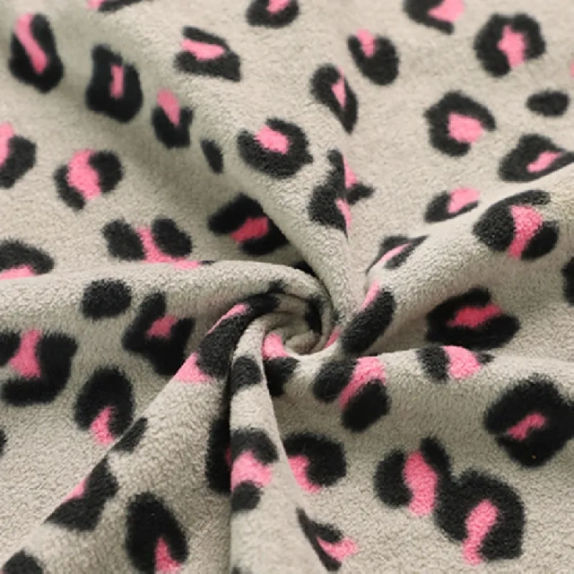 cheap leopard print polar fleece fabric anti pilling  keqiao suppliers sj#