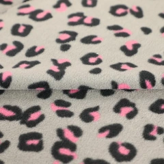 Cheap 100% polyester leopard print  Polar Fleece Fabric elastic fabric for children sj#