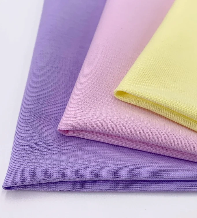 jersey fabric comfortable plain dyed 70% cotton 30% polyester fabric zhejiang factory