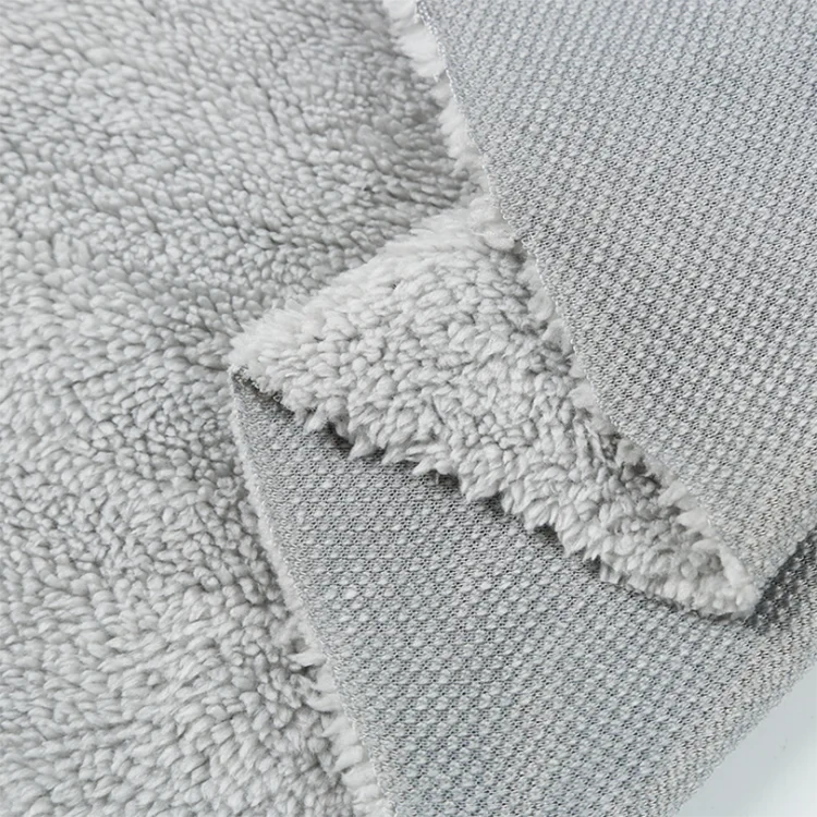 Cheap single side sherpa fleece fabric Shu Velveteen teddy sherpa fabric for blanket