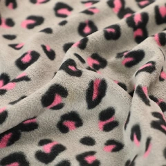 cheap leopard print polar fleece fabric anti pilling  keqiao suppliers sj#