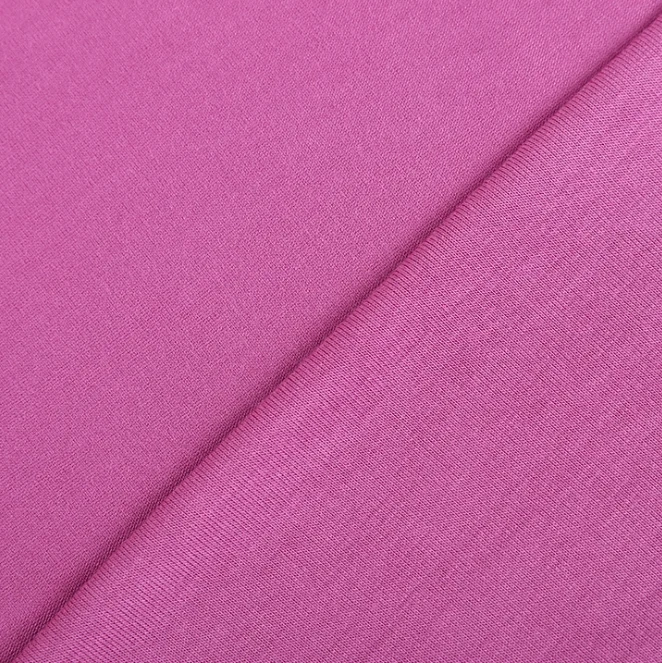 Hot selling stock lot shaoxing textile cotton spandex jersey fabric for garment