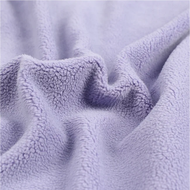 High quality sherpa fleece fabric brushed double sides 100% polyester polar fleece fabric manufacturer