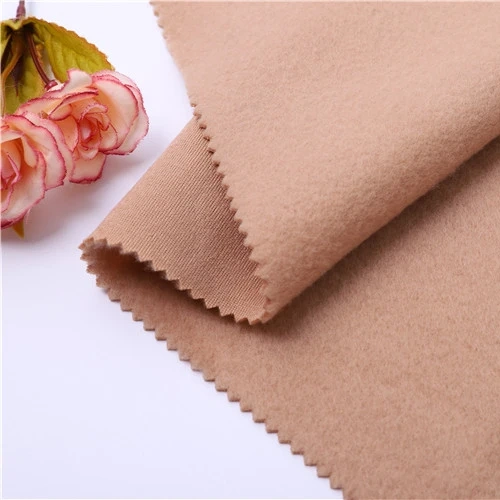 100% poly fleece brush fabric knitted single side brushed fleece fabric supplier