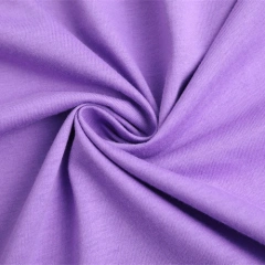 jersey fabric comfortable plain dyed 65% cotton 35% polyester fabric zhejiang factory