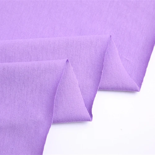 jersey fabric comfortable plain dyed 65% cotton 35% polyester fabric zhejiang factory
