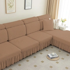 China Supplier Customized 100% Polyester Seersucker Elastic Sofa Cover Modern Style Jacquard Elastic Sofa Cover For Home
