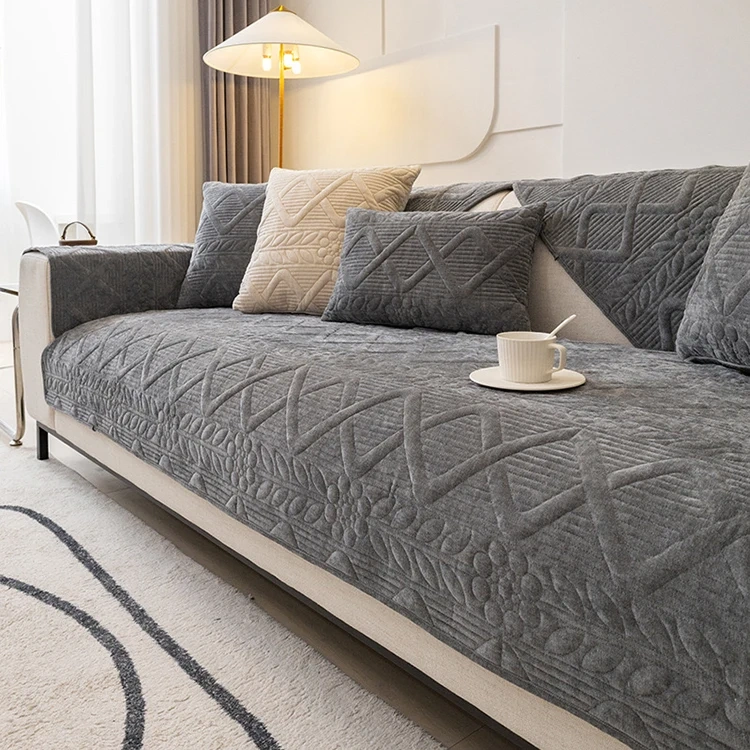 Modern Style Plant Pattern Sofa Seat Cushion Cover Washable And Comfortable Sofa Cushion Cover For Sectional Sofa