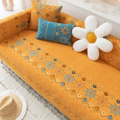 Bohemia Style Design Chenille Sofa Cover Printed Diamonds Patterns Sofa Cushion For Sectional Sofa