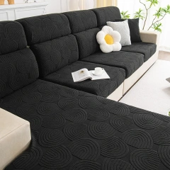 Factory Direct Rectangle Shape Jacquard Elastic Fleece Sofa Cover Modern Geometric Patterns Sofa Cover For Sectional Sofa