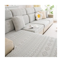 Factory Direct Rectangle Shape Jacquard Elastic Fleece Sofa Cover Modern Geometric Patterns Sofa Cover For Sectional Sofa