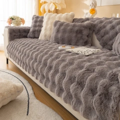 100% polyester faux bubbly rabbit fur plush fleece pillows cushions seat cushions pillow