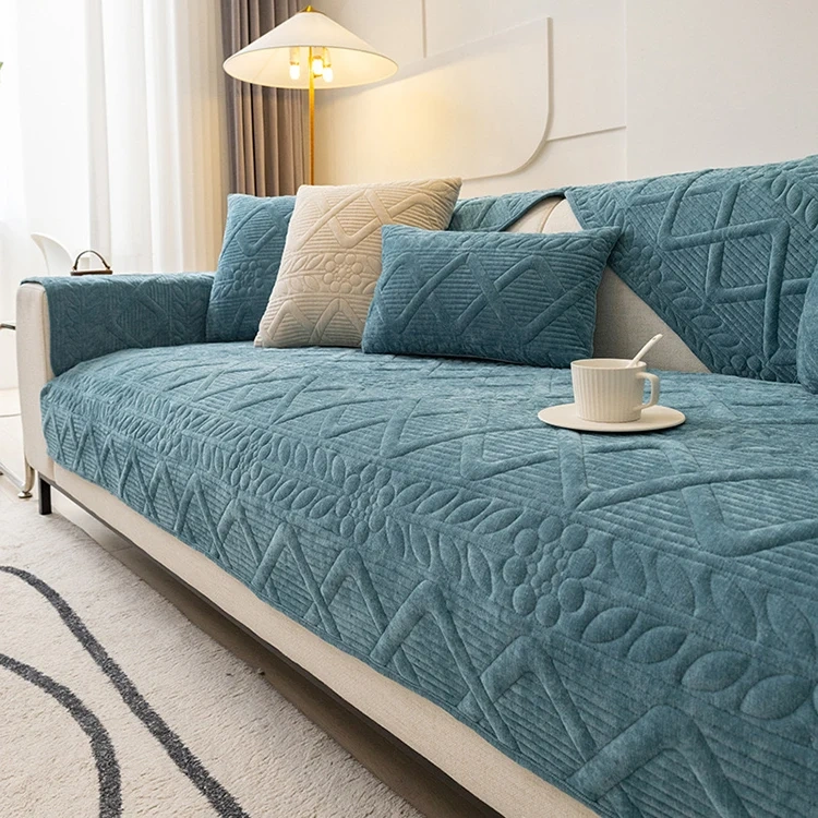 Modern Style Plant Pattern Sofa Seat Cushion Cover Washable And Comfortable Sofa Cushion Cover For Sectional Sofa