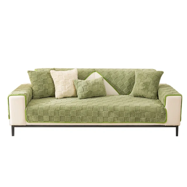 JQYC Winter Hot Sale Modern Soft Polyester Three-Seat Sofa Slipcovers Non-Slip Plush Cushions for Home Decor