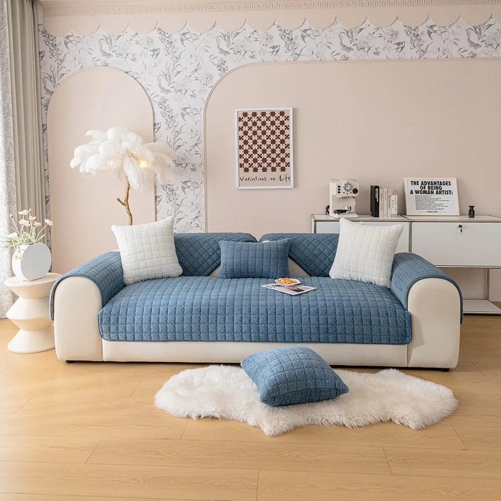 Anti-Slip Sectional Sofa Slipcover for Pets Kids - Furniture Protector Sofa Covers for L Shaped Sofa Armrest Backrest
