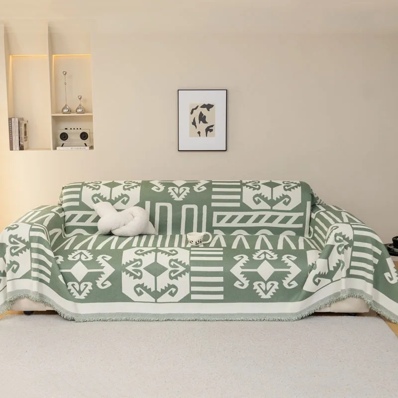 Top Seller Chenille Sofa Towel Super Soft Yarn Dyed Pattern Cozy Sectional Sofa Decoration New Product Supply