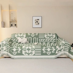 Top Seller Chenille Sofa Towel Super Soft Yarn Dyed Pattern Cozy Sectional Sofa Decoration New Product Supply