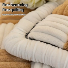Handmade Stitching Sofa Cushion Protective Couch Cover Cream-Coloured Large Plaid Square Pet Mat Bed Couch Cover Tatami Mat