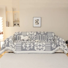 Top Seller Chenille Sofa Towel Super Soft Yarn Dyed Pattern Cozy Sectional Sofa Decoration New Product Supply