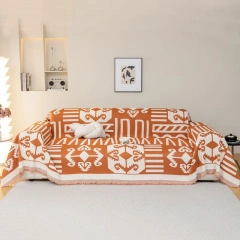Top Seller Chenille Sofa Towel Super Soft Yarn Dyed Pattern Cozy Sectional Sofa Decoration New Product Supply