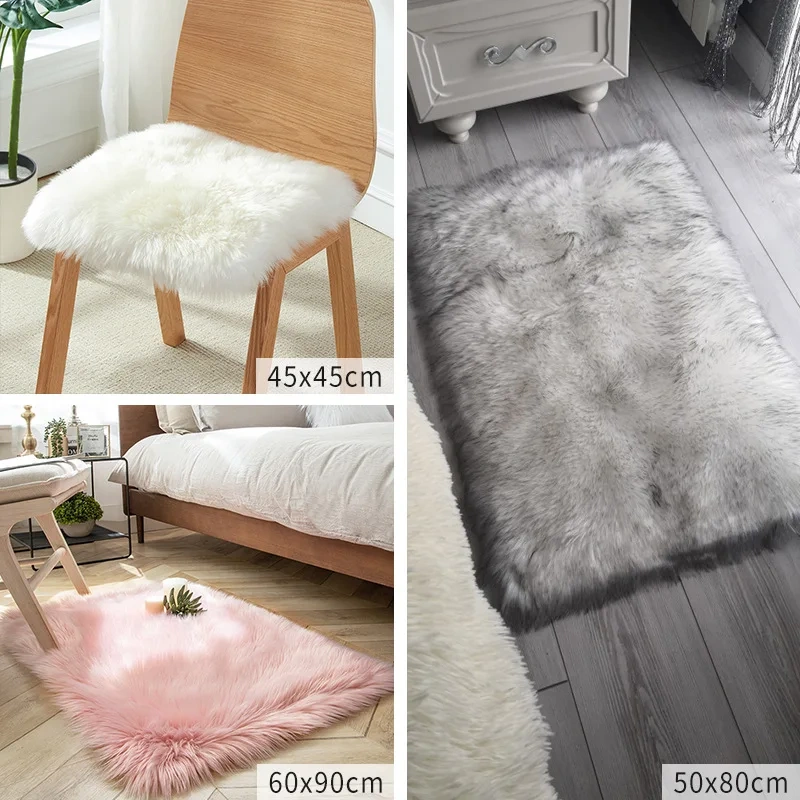 Wholesale Big Size 60*180 Plush Fluffy Floor Carpets Soft Sofa Cushion