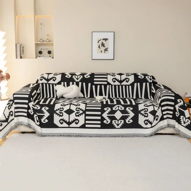 Top Seller Chenille Sofa Towel Super Soft Yarn Dyed Pattern Cozy Sectional Sofa Decoration New Product Supply