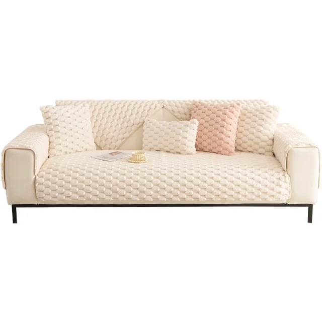 Warm Thickened Plush Sofa Towel  Non-slip Sofa Covers  Simple Modern Sofa Towel Covers