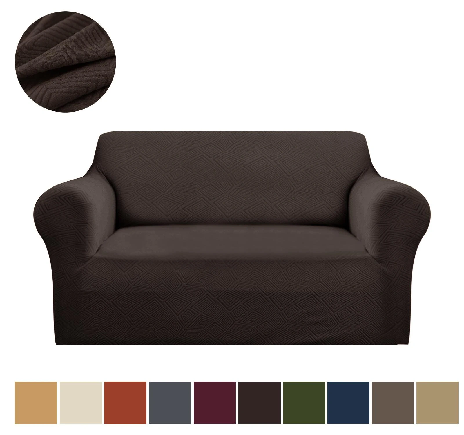 High Quality Stretch Jacquard Double-seat Sofa Cover Machine Washable Spandex Soft Covers 2 Seater Slipcover