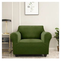 High Quality Luxury Home Textile Elastic 1 Seat Slipcover Protector Orange Color Stretch Single Seater Sofa Chair Couch Cover