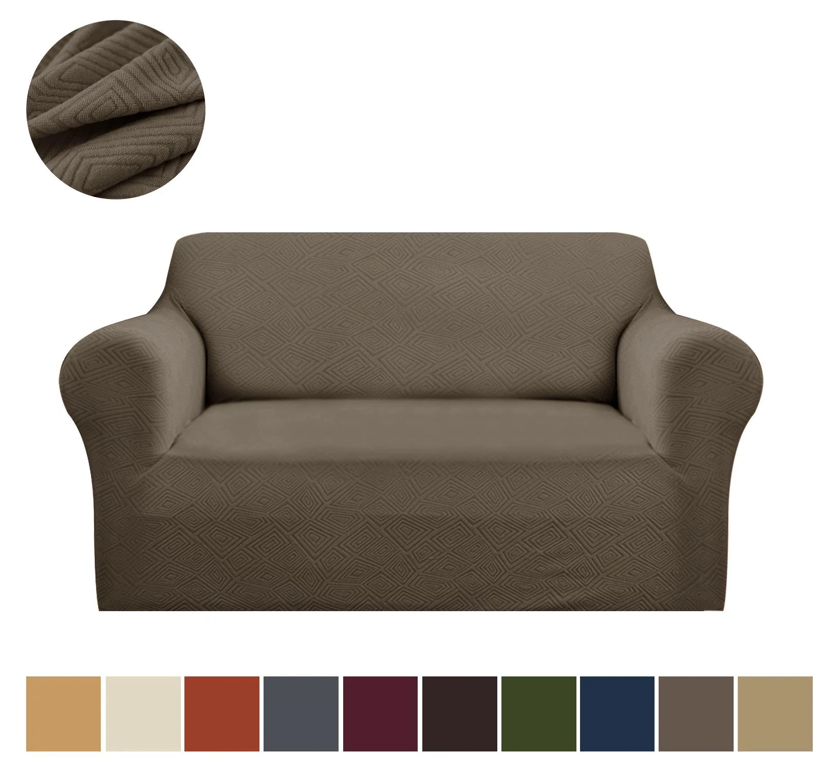 High Quality Stretch Jacquard Double-seat Sofa Cover Machine Washable Spandex Soft Covers 2 Seater Slipcover