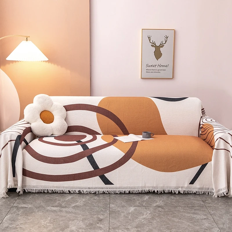 Light colored geometric styles are soft and comfortable  sofa seat cushion cover